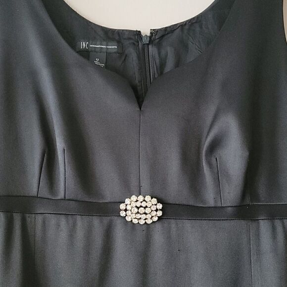 INC International Concepts Black Dress - Size 12 - Picture 3 of 8